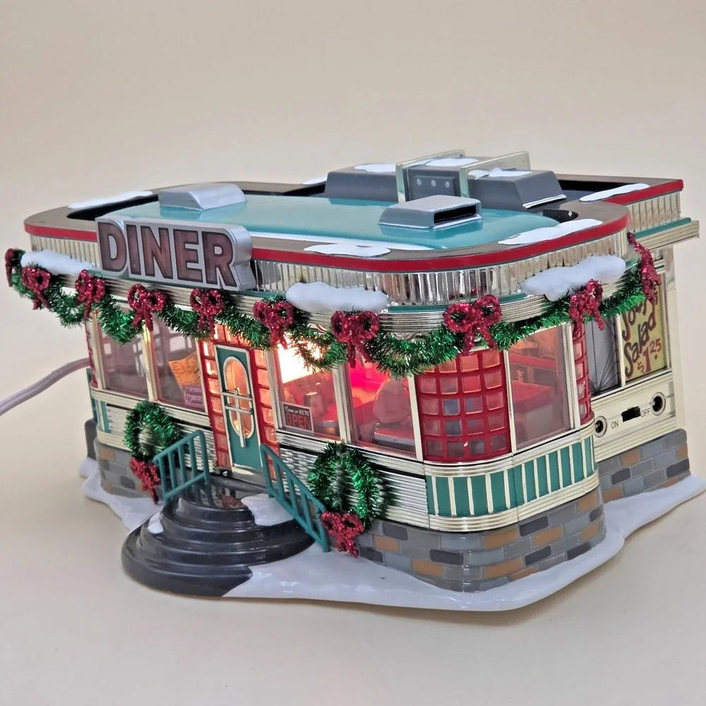 Department 56 Snow Village Shelly's Diner 1999 Illuminated 56.55008 Original Box
